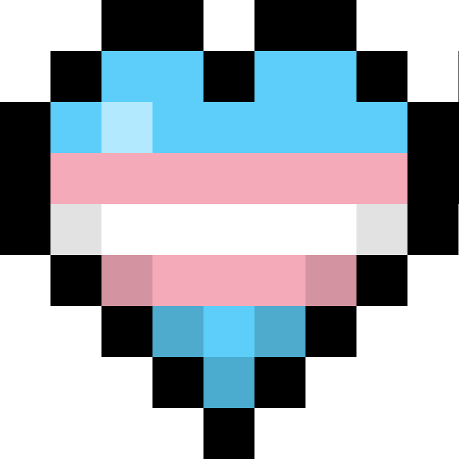 a pixel-art transgender heart